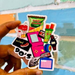 90s acrylic fridge magnet