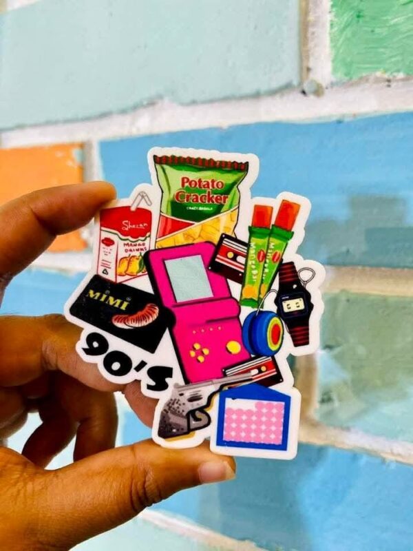 90s acrylic fridge magnet
