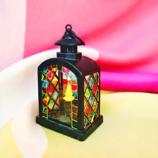 Black Hand Painted Led Lamp - Image 2