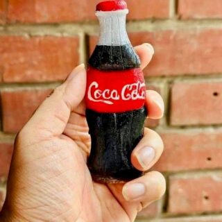 Coca cola marble stone fridge magnet