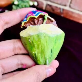 Coconut marble stone fridge magnet