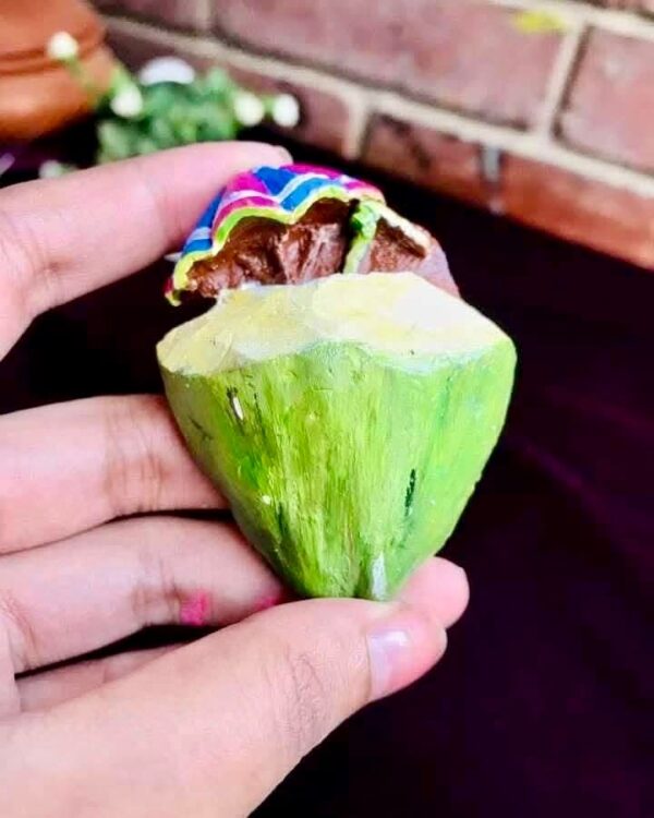 Coconut marble stone fridge magnet