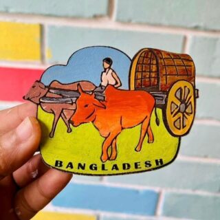 Cow cart Wooden magnets