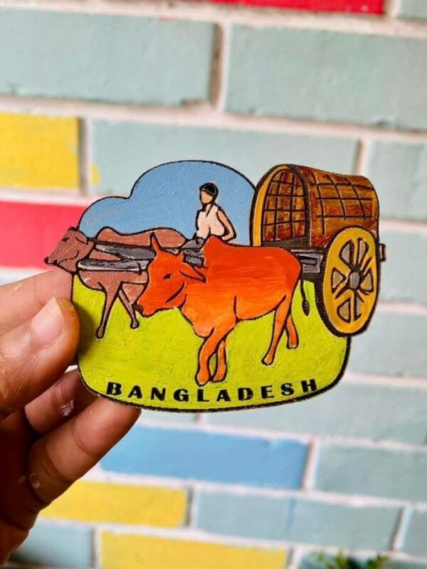 Cow cart Wooden magnets