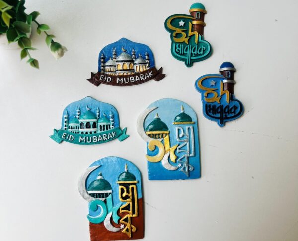 Eid Mubarak Marble Stone Fridge Magnet Combo