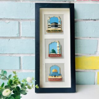 Holy Places Wooden black Wall Frame