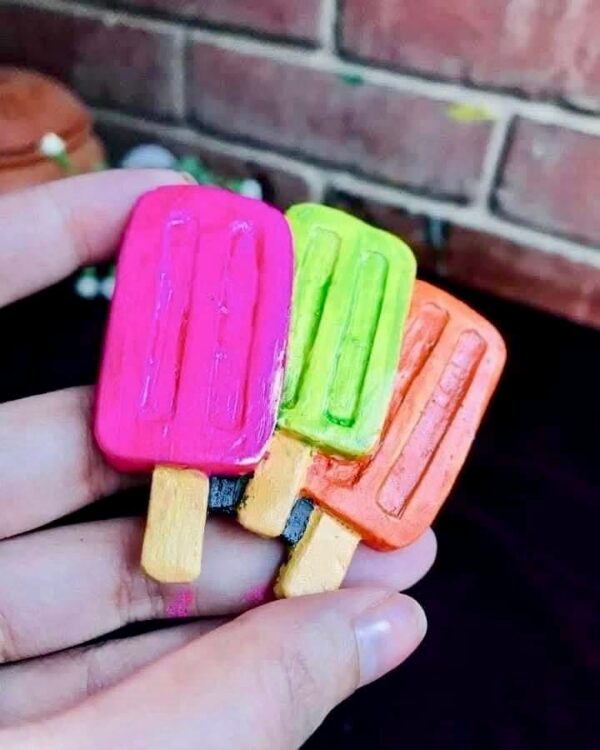 Ice cream marble stone fridge magnet