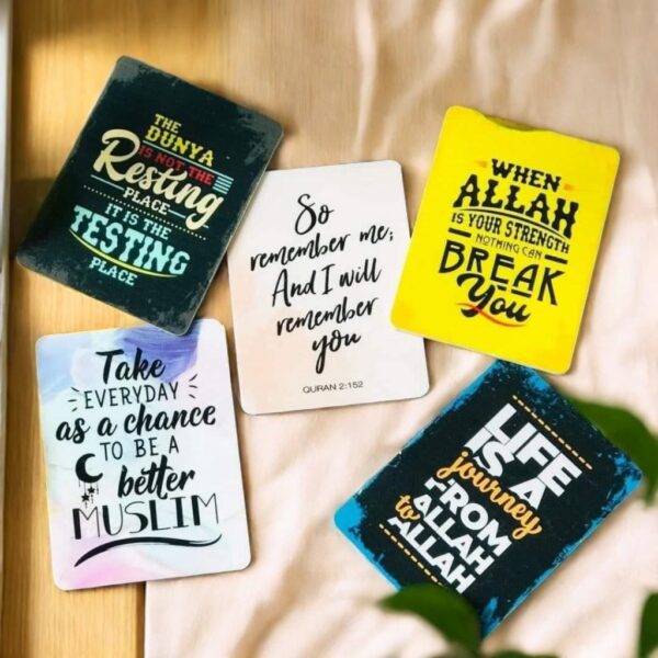 Islamic Quotes Written Acrylic Fridge Magnets Set - Image 2