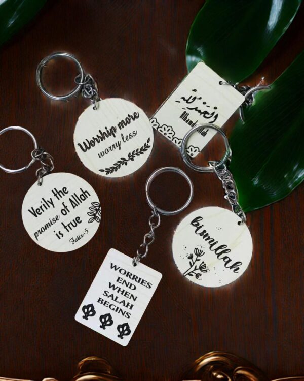 Islamic Wooden keyring Set - Image 2