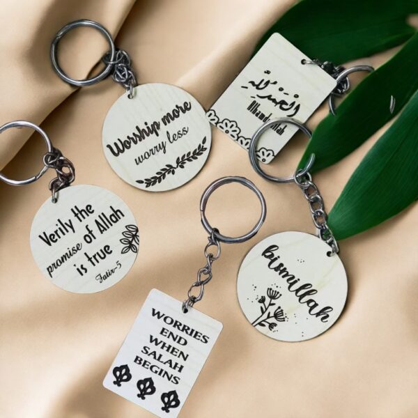 Islamic Wooden keyring Set - Image 3