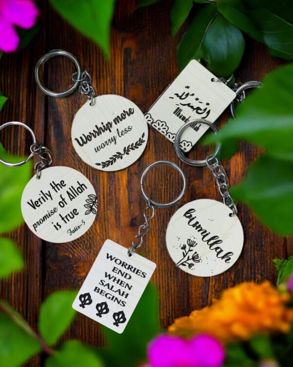 Islamic Wooden keyring Set - Image 4