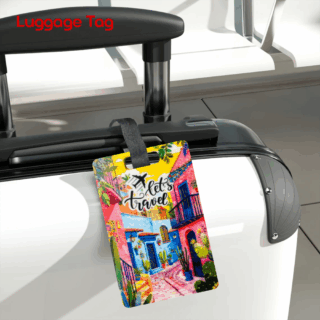 Let's Travel Luggage Tag