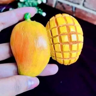 Mango marble stone fridge magnet