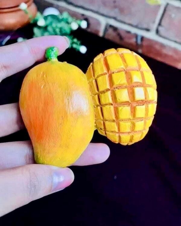 Mango marble stone fridge magnet