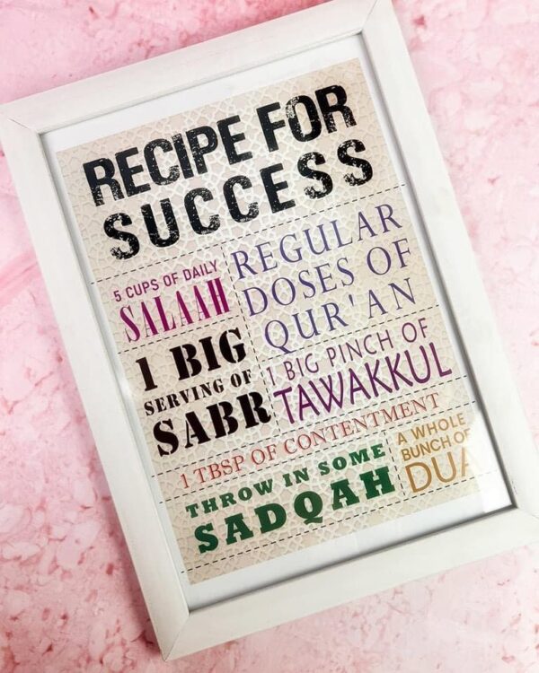 Recipe For Success White Fiber Frame
