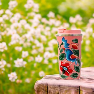 Hand painted pink sipper