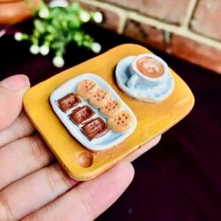 Tea marble stone fridge magnet
