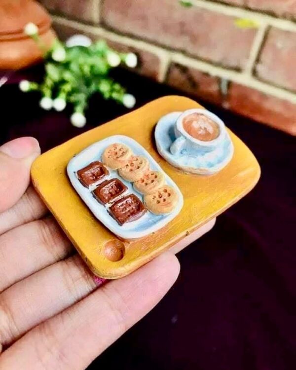 Tea marble stone fridge magnet