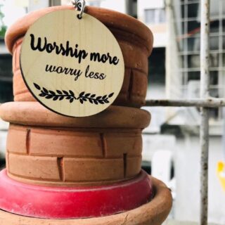 Worship Wooden Keyring