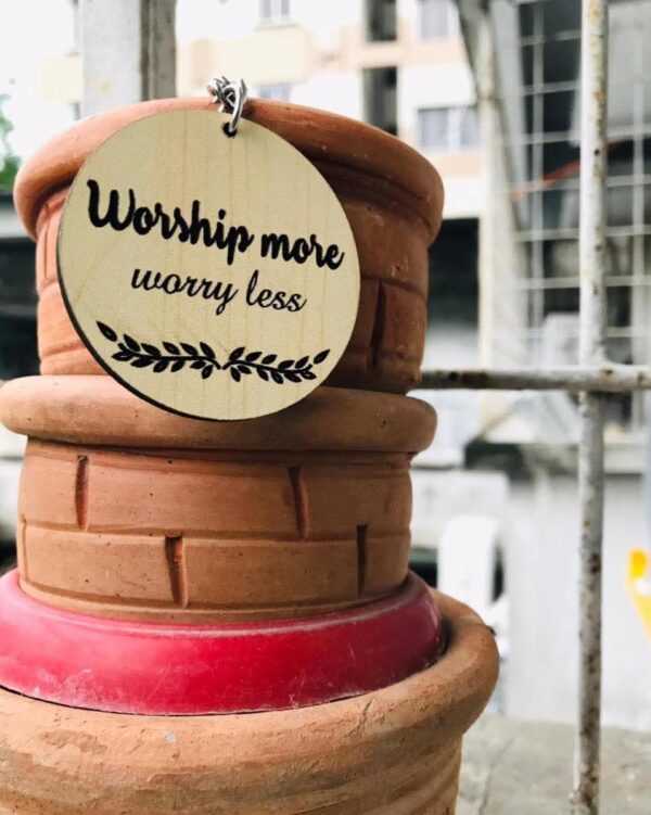 Worship Wooden Keyring