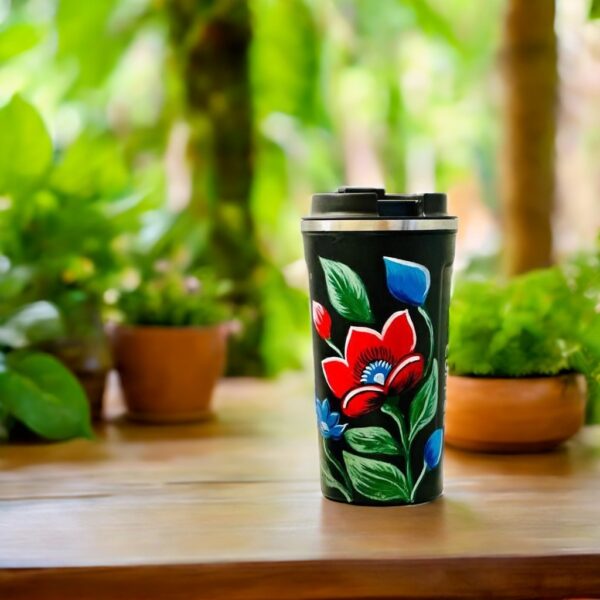 Hand painted sipper black