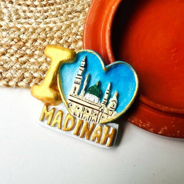 I Love Madina Marble Stone Fridge Magnet