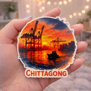 Golden Port Chittagong Acrylic Fridge magnet