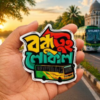 Local Bus acrylic fridge magnet