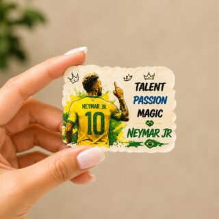 Show your love for Neymar and Brazil with this premium fridge magnet. A vibrant football souvenir and collectible gift for passionate fans and collectors.