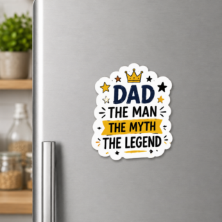 Dad The Man Acrylic Fridge Magnet