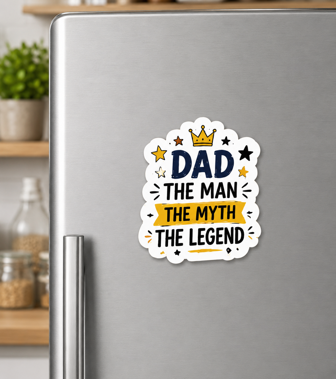 Dad The Man Acrylic Fridge Magnet